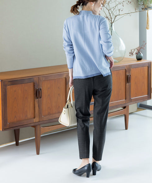 【安田美沙子さん着用】T/R両面起毛ストレッチパンツ