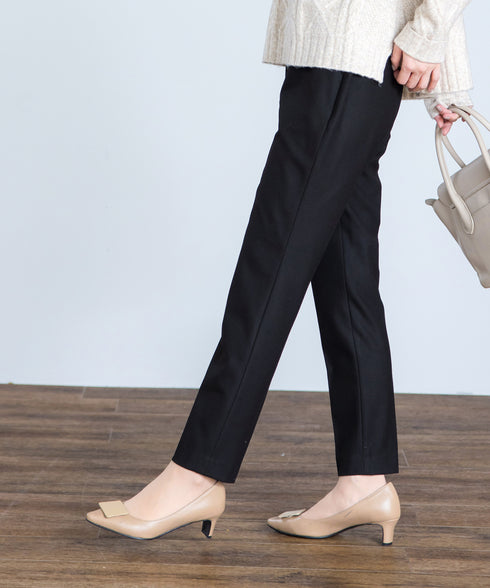 【安田美沙子さん着用】T/R両面起毛ストレッチパンツ