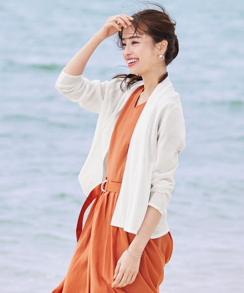 【小倉優子さん着用・新色追加・UVケア・接触冷感】ショートトッパーカーディガン