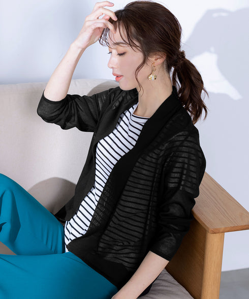 【小倉優子さん着用・新色追加・UVケア・接触冷感】ショートトッパーカーディガン