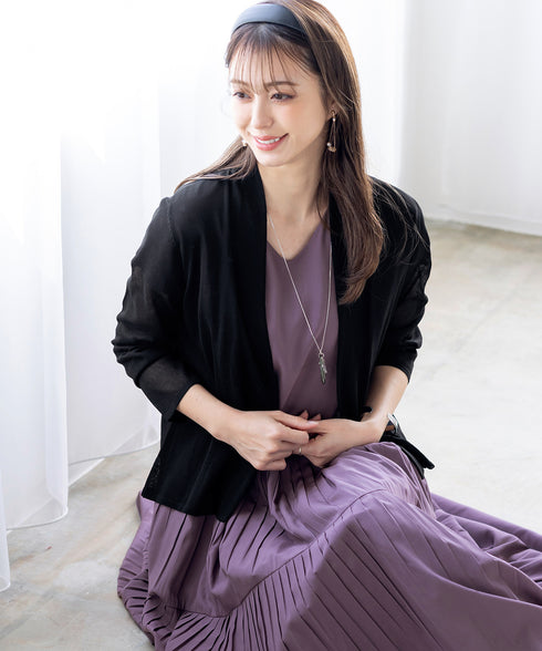 【小倉優子さん着用・新色追加・UVケア・接触冷感】ショートトッパーカーディガン