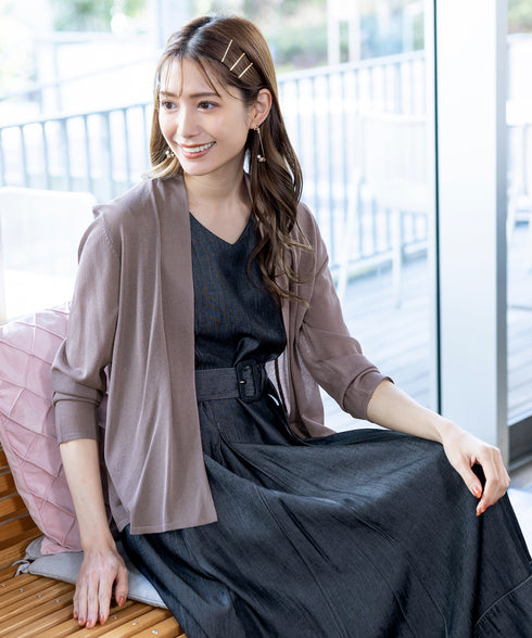 【小倉優子さん着用・新色追加・UVケア・接触冷感】ショートトッパーカーディガン