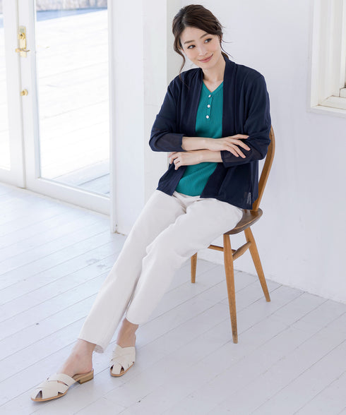 【小倉優子さん着用・新色追加・UVケア・接触冷感】ショートトッパーカーディガン