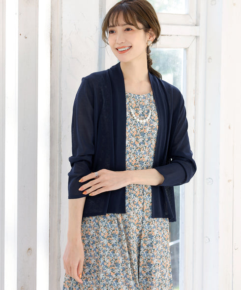 【小倉優子さん着用・新色追加・UVケア・接触冷感】ショートトッパーカーディガン