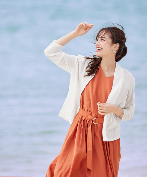 【小倉優子さん着用・新色追加・UVケア・接触冷感】ショートトッパーカーディガン