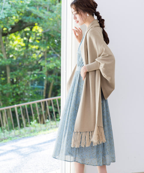 【アウトレット】羽織るだけでお洒落度UPのストール風カーディガン