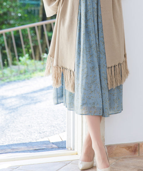 【アウトレット】羽織るだけでお洒落度UPのストール風カーディガン