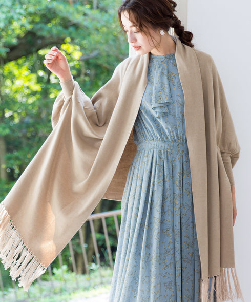 【アウトレット】羽織るだけでお洒落度UPのストール風カーディガン