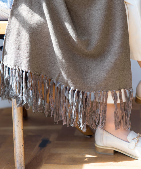 【アウトレット】羽織るだけでお洒落度UPのストール風カーディガン