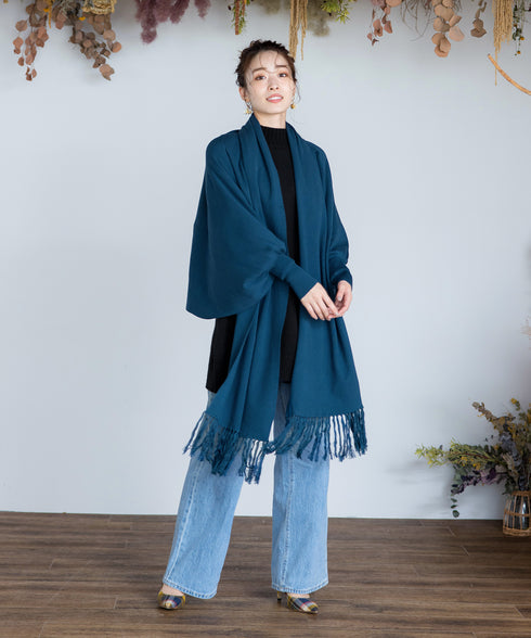 【アウトレット】羽織るだけでお洒落度UPのストール風カーディガン