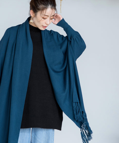 【アウトレット】羽織るだけでお洒落度UPのストール風カーディガン