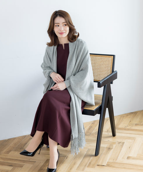【アウトレット】羽織るだけでお洒落度UPのストール風カーディガン