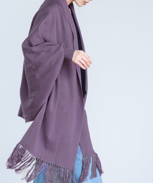 【アウトレット】羽織るだけでお洒落度UPのストール風カーディガン