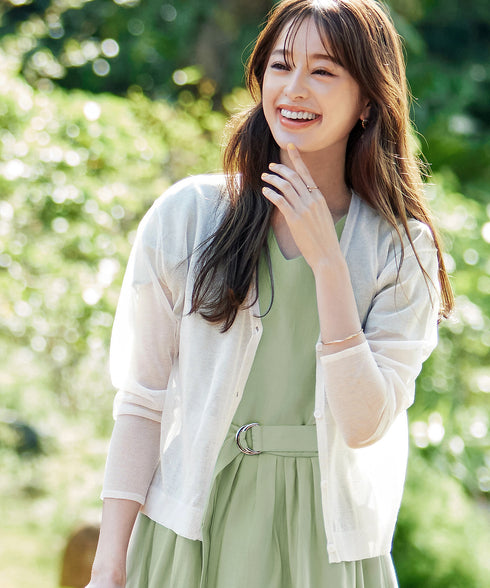 【新色追加】シアーショートカーディガン