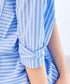 【アウトレット】リボンスリーブストライプチュニックブラウス