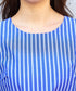 【アウトレット】リボンスリーブストライプチュニックブラウス