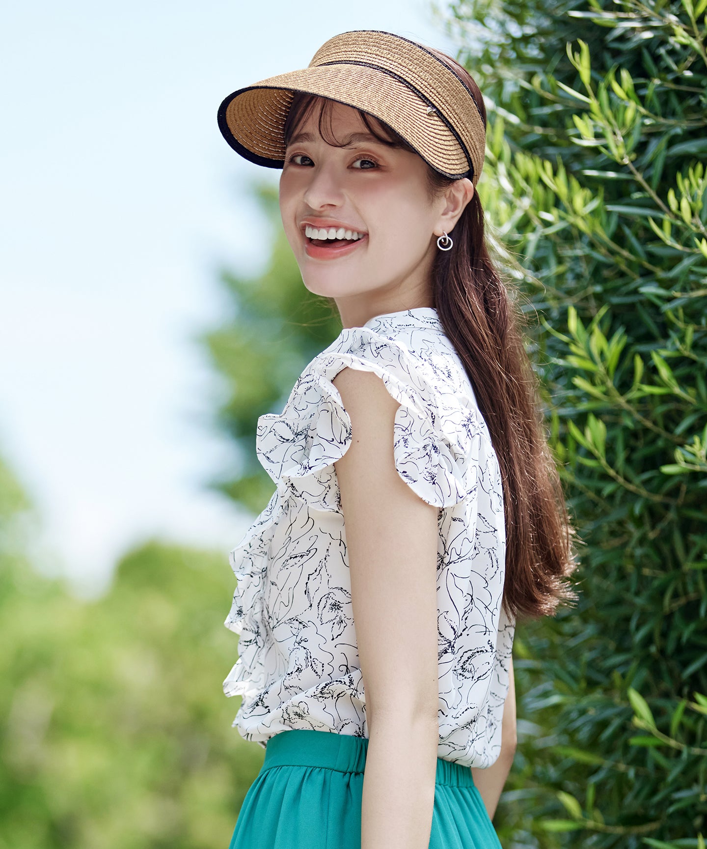 ストロー素材ベージュバイザー ストローサンバイザー - ベージュ - Kids | H&M JP