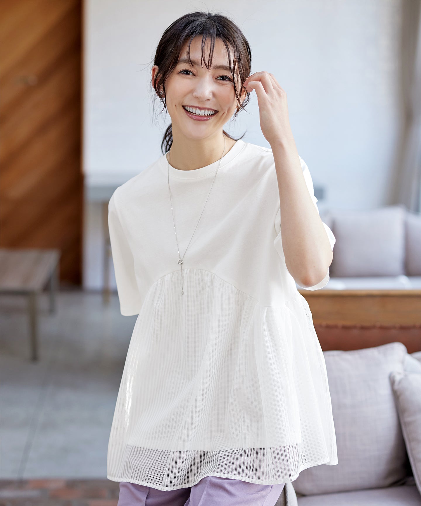 チュールトップス BK F011-01020】チュール／トップス – maison furuta
