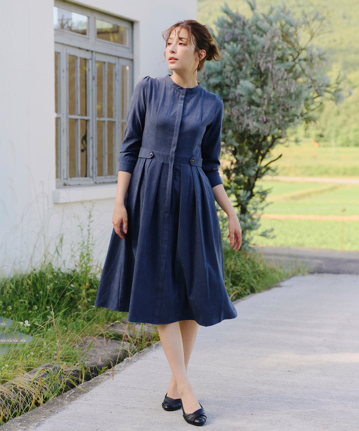 ピーチスキンバンドカラーワンピース – Tiaclasse