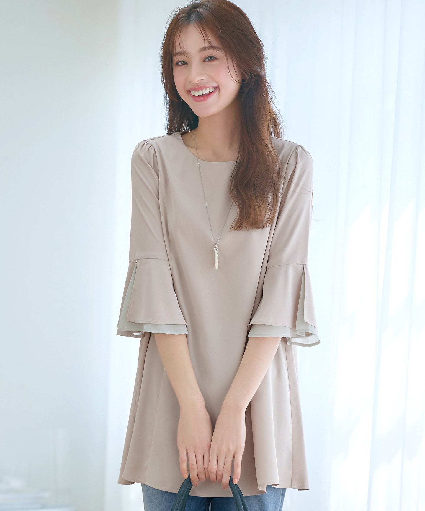 シフォンフレア袖チュニック – Tiaclasse